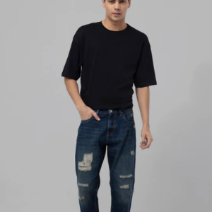 BOOZY GRUNGE BLUE BAGGY FIT JEANS